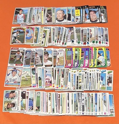 Lote de tarjetas de béisbol 1970-79 Topps (200) diferentes GRANDES surtidos *CgC605* Foto 1 de 3