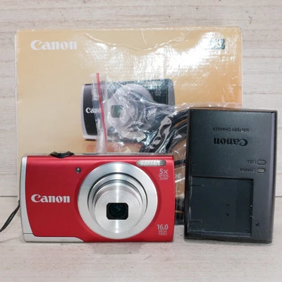 Canon PowerShot A2500 Red 16 MP Digital Camera *EXCELLENT* W BOX + Charger - Image 1 of 4