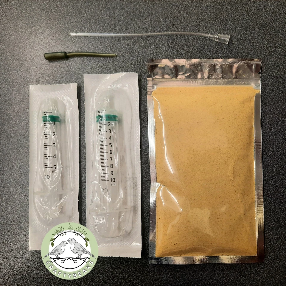 Baby bird Hand feeding parrot rearing food kit 5ml, 10ml syringes & crop tubes - Image 1 of 1