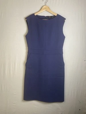 Theory Women’s Size 8 Purple Blue Sleeveless Wool Blend Shift Dress Career - Image 1 of 4