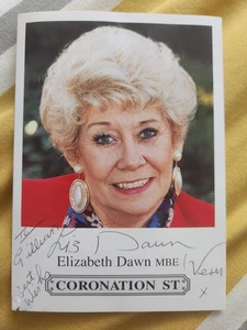 Elizabeth Dawn as Vera Duckworth Signed Coronation Street Autograph - Picture 1 of 1