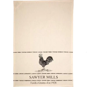 Sawyer Mill beige anthrazit Geflügel Baumwolle Musselin ungebleicht Küche Geschirrtuch - Bild 1 von 12