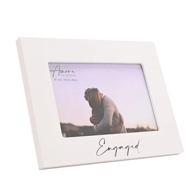 'Engaged' White Photo Frame by Amore 6" x 4" Landscape Picture - Image 1 of 4