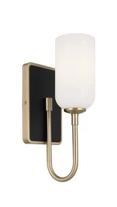 Kichler Lighting 55161CPZ Solia Wall Sconce Champagne Bronze with Black - Picture 1 of 4