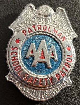 INSIGNIA DE PATRULLA DE SEGURIDAD ESCOLAR AAA HECHA EN EE. UU. CIRCA 1960 ALLENTOWN PA Foto 1 de 3