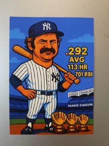 Yankees Caricatures Custom Card - Thurman Lifetime Statistics - Picture 1 of 2