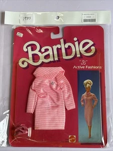 Barbie 2184 B Active Fashions 1985 vintage conjunto de ropa rosa capucha cuello vestido - Imagen 1 de 4
