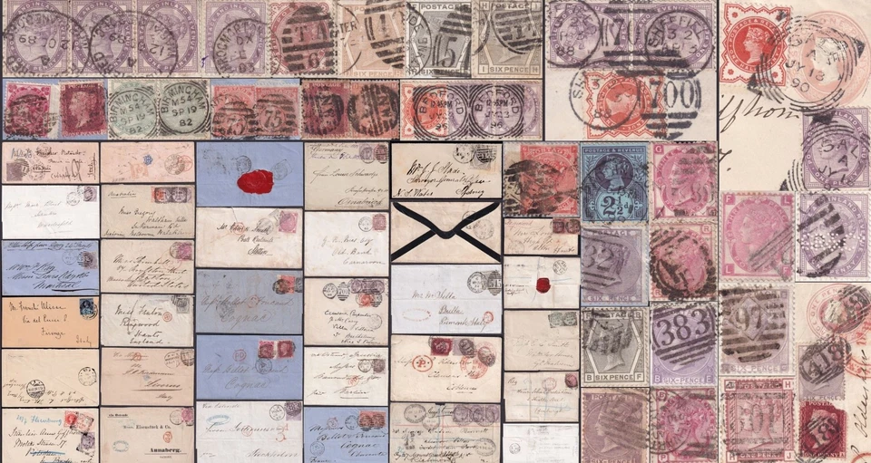 GB QV COVERS SURFACE PRINTED Issue Franking Postmarks Destinations PRICED SINGLY — 第 1/1 张图片