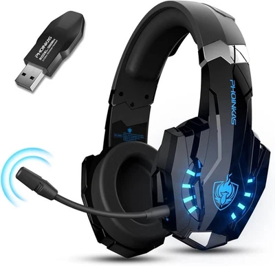 PS5 Wireless Headset, 2.4G Gaming Kopfhörer Kabellos für PC PS4 Switch Mac, F - Bild 1 von 4