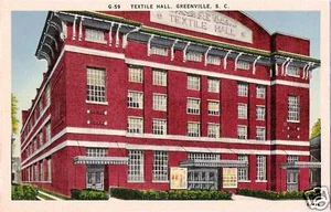 Postcard Textile Hall Greenville South Carolina MINT - Picture 1 of 1