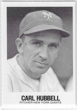 CARL HUBBELL NEW YORK GIANTS VINTAGE 1979 TCMA RENATA GALASSO BASEBALL CARD