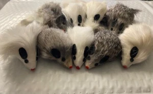 GO CAT MICE LONG HAIR FURRY CAT NIP TOYS 3 inch SMALL PET TOYS COUNT OF 48 MICE - Picture 1 of 7