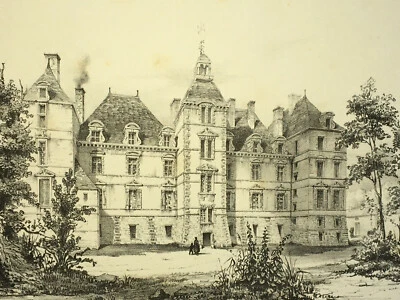 CHATEAU POYANNE Landes LITHOGRAPHIE Guienne Monumentale TARTAS XIX° - Photo 1/3