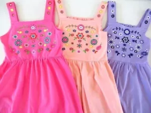 Girls Embroidered Dress Sundress for Beach Vacation Travel 4Yr / 5Yr NEW - Picture 1 of 35
