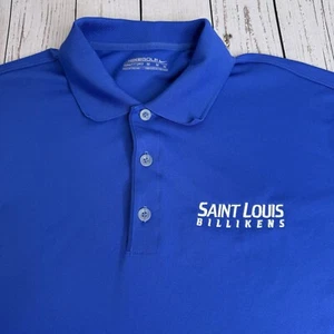 Nike Golf SLU St Louis University Billikens Golf Polo Shirt Mens Medium Blue - Picture 1 of 9