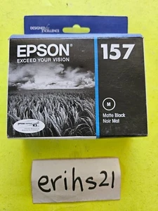 New Genuine Epson 157 Matte Black Ink Cartridge Epson EXP 10/2017 - Picture 1 of 3