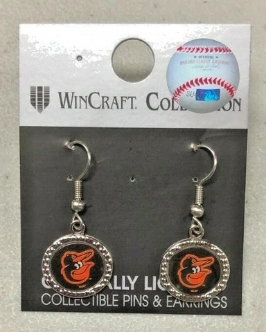 Baltimore ORIOLES MLB Licensed Bird Round Dangling Earrings FREE SHIPPING Cover