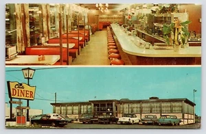 c1960s Circle Diner Multi View Flemington New Jersey NJ Vintage Postkarte - Bild 1 von 2