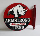 ARMSTRONG TIRES Rhino-Flex Flange Sign  Gas station auto Modern retro