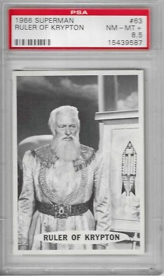 1966 The Adventures of Superman Card #63-Picture Puzzle- Reduced - NM-MT+ 8.5 - Image 1 of 2