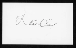 Nate Oliver MLB Dodgers, Yankees, Giants and Cubs Signed 3x5 Index Card E26627 - Picture 1 of 1