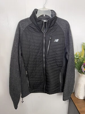 New Balance L Black Coat Mens EUC LKN - Image 1 of 4