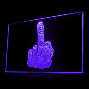 220007 Finger Back Off Man Cave Home Decor Shop Display Lighting Neon Sign - Picture 1 of 16