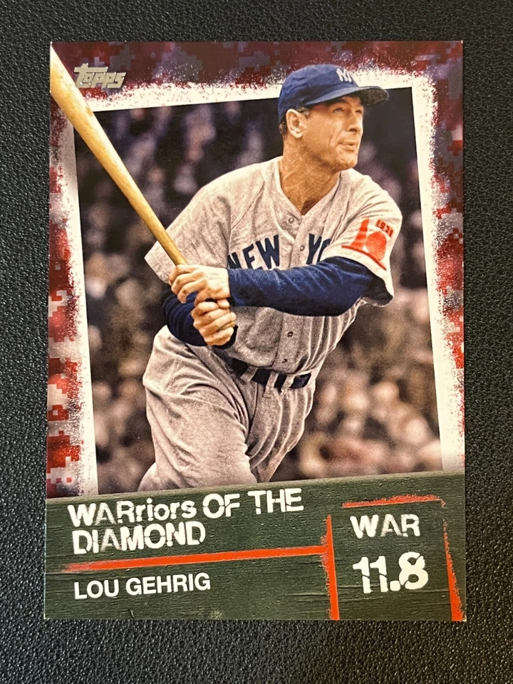Lou Gehrig 2020 Topps WARriors Of The Diamond Red Parallel /10 Yankees WOD-8 - Image 1 of 2