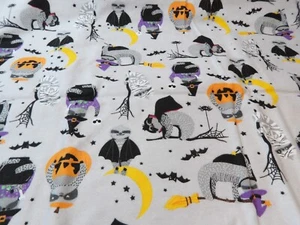 Super Snuggle Joann Fabric -Sloth Halloween - Flannel -1 Yard - H-328-W - Picture 1 of 7