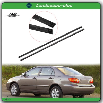 2* KIT DE MOLDURAS DE TECHO NEGRO NUEVO apto para TOYOTA COROLLA 2003 2004-2008 Foto 1 de 4