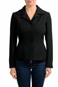 Maison Margiela 1 100% Wool Black Women's Blazer US S IT 40 - Picture 1 of 4