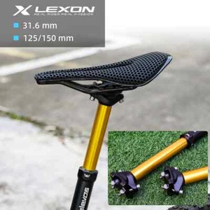 MTB Dropper Seatpost 31.6mm 125mm/150mm Down Pull Internal Cable Remote Control - Picture 1 of 11