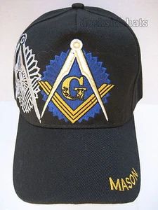 FREIMAURER Mütze/Mütze schwarz neu FREEMASON MASONIC LODGE **kostenloser Versand** - Bild 1 von 4