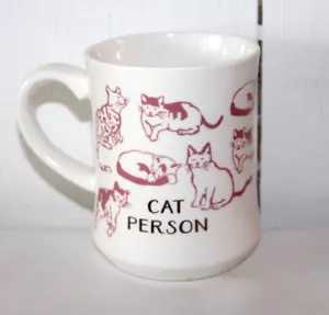 Taza de café Opal House “Cat Person” de gres 12 oz multicolor caliente o fría - Imagen 1 de 8