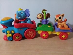 Fisher-Price Amazing Animals Disney Sing-Along Choo Choo Train Dumbo Bambi Monky - Picture 1 of 9