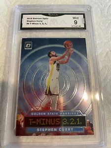 STEPHEN CURRY WARRIORS 2019 DONRUSS OPTIC T-MINUS 3,2,1 # 6 GRADED 9 L@@@@K - Picture 1 of 2