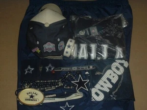 Dallas Cowboys Bekleidung Fanpaket großes Shirt 2XL Windbreaker Hose Hut Halskette - Bild 1 von 23