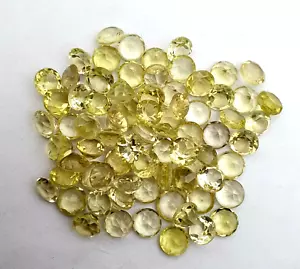Lote de 37 piedras preciosas sueltas de cuarzo limón natural corte redondo 9 mm 100 CT - Imagen 1 de 5