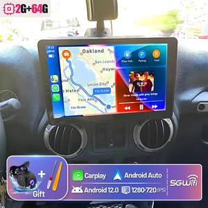 For Jeep Wrangler JK 2007-2017 10" Car Radio Stereo Carplay Android 13 GPS Navi - Foto 1 di 20