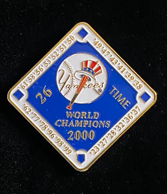 New York Yankees 2000 World Champions Pin 26 Time Champs MLB Collectible - Image 1 of 4
