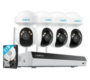 NEW Reolink 8MP WiFi 6 PTZ Home Outdoor Security Camera System 2TB RLK12-800WPT4 - Picture 1 of 4