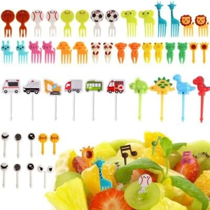 Tenedor de animales plástico mini palillo de dientes de dibujos animados Bento accesorios de almuerzo decoración - Imagen 1 de 50