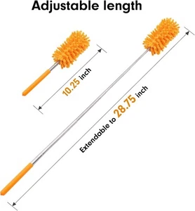 Microfiber Duster for Cleaning,Hand Washable Dusters with 2pcs Head - Picture 1 of 7