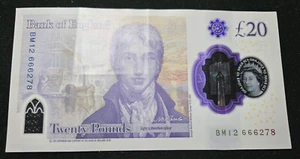 BILLETE INGLATERRA 20,00 £ REINA ISABEL MUY RARO DIABLO 666278 BUEN ESTADO - Imagen 1 de 7
