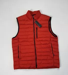 Banana Republic Down Puffer Vest Mens Medium Orange Fall Winter NWT Outdoor - Picture 1 of 10