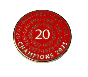 Liverpool Champions of England 2025 20 Mal Pin Fußball Abzeichen Fans Geschenke - Bild 1 von 5