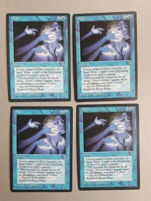 Infuse x4 playset, MTG Ice Age (1995), Common Blue Instant NM - Image 1 of 2