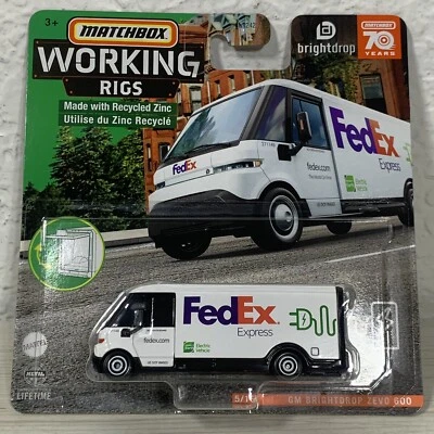 2023 Matchbox Working Rigs FedEx Express Truck Brightdrop Zevo 600 Recycled 🆕 - Image 1 of 2