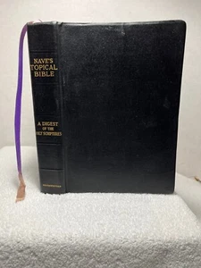 NAVES TOPICAL BIBLE A DIGEST OF THE HOLY SCRIPTURES Tabbed Gilt History 1962 - Picture 1 of 8