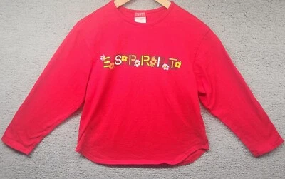Camisa ESPRIT Vintage Juvenil Roja Amarilla Rosa Naranja Bordada Flores Años 90  Foto 1 de 4